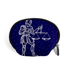 Libra Zodiac Star Accessory Pouches (small)  by Mariart