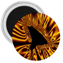 Hole Gold Black Space 3  Magnets by Mariart