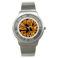 Hole Gold Black Space Stainless Steel Watch by Mariart