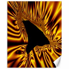 Hole Gold Black Space Canvas 16  X 20   by Mariart