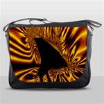 Hole Gold Black Space Messenger Bags Front