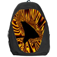 Hole Gold Black Space Backpack Bag by Mariart