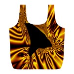 Hole Gold Black Space Full Print Recycle Bags (L)  Front