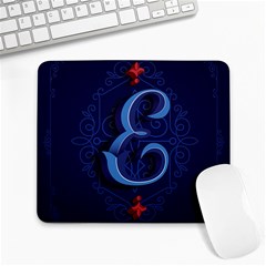 Marquis Love Dope Lettering Blue Red Alphabet E Large Mousepads by Mariart