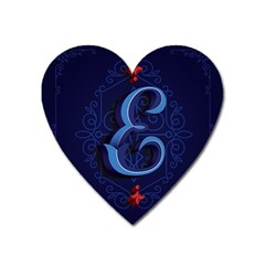 Marquis Love Dope Lettering Blue Red Alphabet E Heart Magnet by Mariart