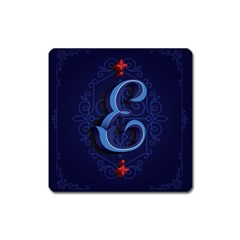 Marquis Love Dope Lettering Blue Red Alphabet E Square Magnet