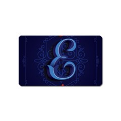 Marquis Love Dope Lettering Blue Red Alphabet E Magnet (name Card)