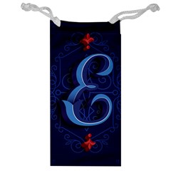 Marquis Love Dope Lettering Blue Red Alphabet E Jewelry Bag by Mariart