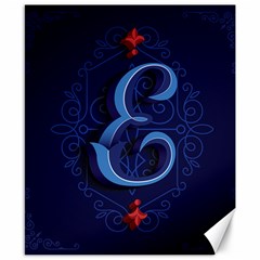 Marquis Love Dope Lettering Blue Red Alphabet E Canvas 8  X 10  by Mariart