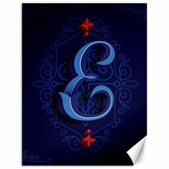 Marquis Love Dope Lettering Blue Red Alphabet E Canvas 12  X 16   by Mariart