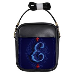 Marquis Love Dope Lettering Blue Red Alphabet E Girls Sling Bags by Mariart