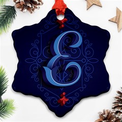 Marquis Love Dope Lettering Blue Red Alphabet E Ornament (snowflake) by Mariart