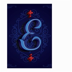 Marquis Love Dope Lettering Blue Red Alphabet E Small Garden Flag (two Sides) by Mariart