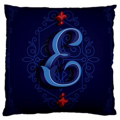 Marquis Love Dope Lettering Blue Red Alphabet E Large Cushion Case (two Sides) by Mariart