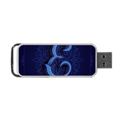 Marquis Love Dope Lettering Blue Red Alphabet E Portable Usb Flash (one Side)