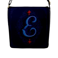 Marquis Love Dope Lettering Blue Red Alphabet E Flap Messenger Bag (l)  by Mariart