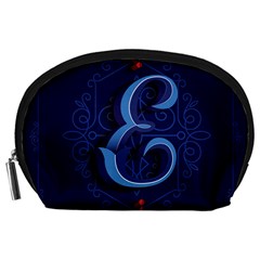 Marquis Love Dope Lettering Blue Red Alphabet E Accessory Pouches (large)  by Mariart