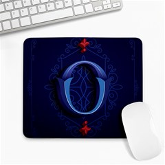 Marquis Love Dope Lettering Blue Red Alphabet O Large Mousepads by Mariart