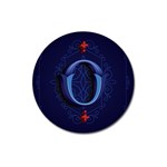 Marquis Love Dope Lettering Blue Red Alphabet O Magnet 3  (Round) Front