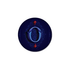 Marquis Love Dope Lettering Blue Red Alphabet O Golf Ball Marker (4 Pack) by Mariart