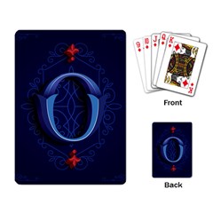 Marquis Love Dope Lettering Blue Red Alphabet O Playing Card by Mariart