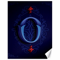 Marquis Love Dope Lettering Blue Red Alphabet O Canvas 18  X 24   by Mariart