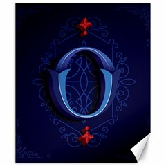 Marquis Love Dope Lettering Blue Red Alphabet O Canvas 20  X 24   by Mariart