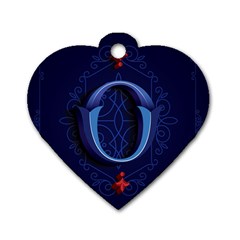 Marquis Love Dope Lettering Blue Red Alphabet O Dog Tag Heart (two Sides) by Mariart