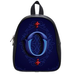 Marquis Love Dope Lettering Blue Red Alphabet O School Bags (small)  by Mariart