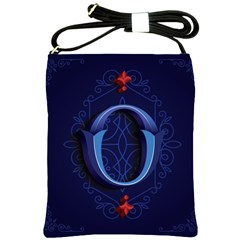 Marquis Love Dope Lettering Blue Red Alphabet O Shoulder Sling Bags by Mariart