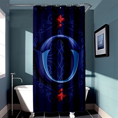 Marquis Love Dope Lettering Blue Red Alphabet O Shower Curtain 36  X 72  (stall)  by Mariart