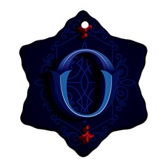 Marquis Love Dope Lettering Blue Red Alphabet O Ornament (snowflake) by Mariart