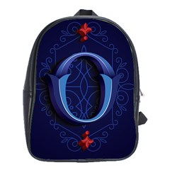 Marquis Love Dope Lettering Blue Red Alphabet O School Bags (xl)  by Mariart