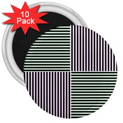 Mccollough Test Image Colour Effec Line 3  Magnets (10 Pack)  by Mariart