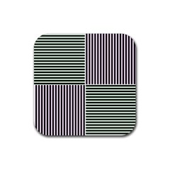 Mccollough Test Image Colour Effec Line Rubber Coaster (square)  by Mariart