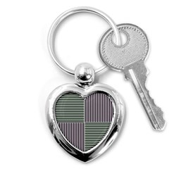 Mccollough Test Image Colour Effec Line Key Chains (heart)  by Mariart