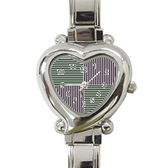 Mccollough Test Image Colour Effec Line Heart Italian Charm Watch by Mariart