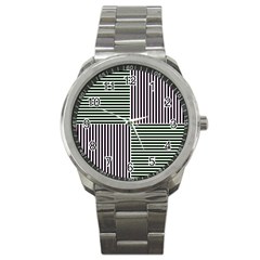 Mccollough Test Image Colour Effec Line Sport Metal Watch by Mariart