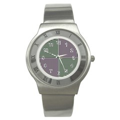 Mccollough Test Image Colour Effec Line Stainless Steel Watch by Mariart