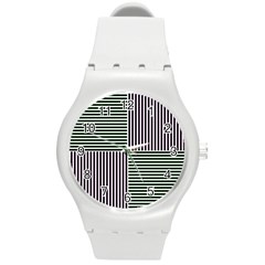 Mccollough Test Image Colour Effec Line Round Plastic Sport Watch (m) by Mariart