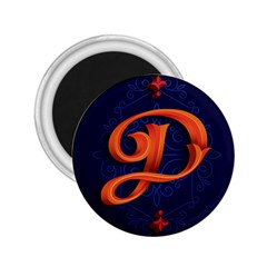 Marquis Love Dope Lettering Blue Red Orange Alphabet P 2 25  Magnets by Mariart