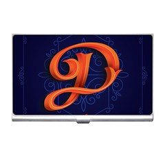 Marquis Love Dope Lettering Blue Red Orange Alphabet P Business Card Holders by Mariart