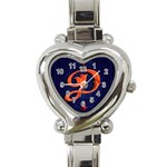 Marquis Love Dope Lettering Blue Red Orange Alphabet P Heart Italian Charm Watch Front