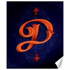 Marquis Love Dope Lettering Blue Red Orange Alphabet P Canvas 8  X 10 