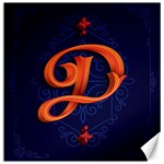 Marquis Love Dope Lettering Blue Red Orange Alphabet P Canvas 12  x 12   11.4 x11.56  Canvas - 1