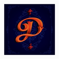 Marquis Love Dope Lettering Blue Red Orange Alphabet P Medium Glasses Cloth (2-side) by Mariart