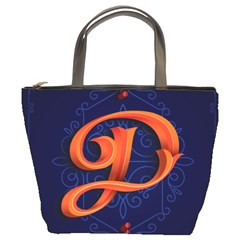 Marquis Love Dope Lettering Blue Red Orange Alphabet P Bucket Bags by Mariart