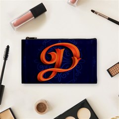 Marquis Love Dope Lettering Blue Red Orange Alphabet P Cosmetic Bag (small)  by Mariart