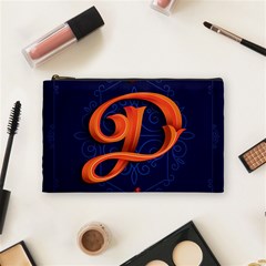 Marquis Love Dope Lettering Blue Red Orange Alphabet P Cosmetic Bag (medium) 