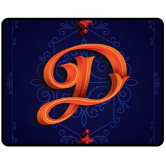 Marquis Love Dope Lettering Blue Red Orange Alphabet P Fleece Blanket (medium)  by Mariart